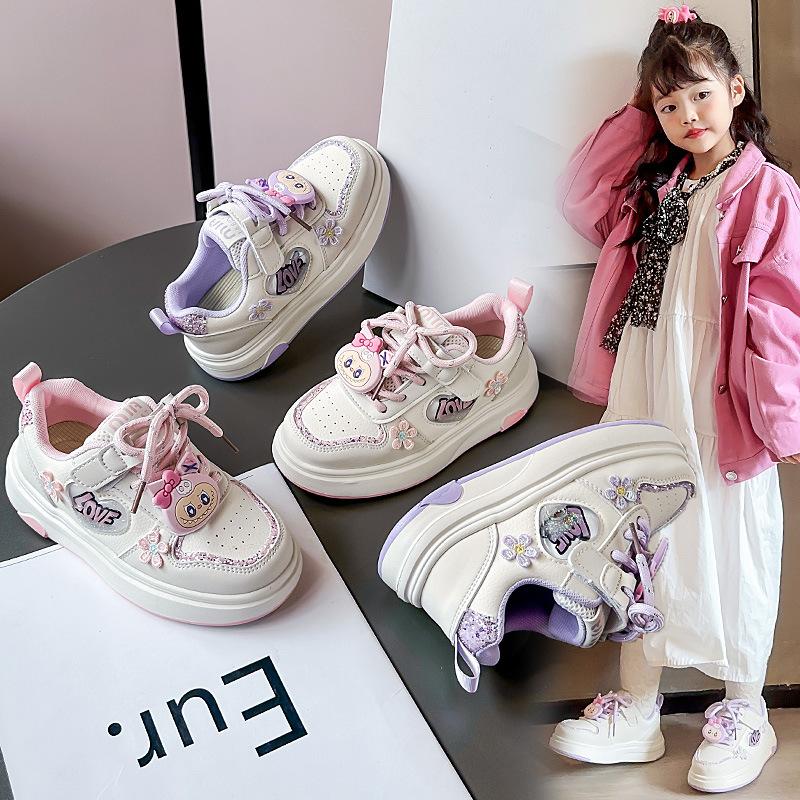 Модные мультяшные кеды для девочек, осенняя новинка 2025 года, детские дышащие повседневные туфли, тренд