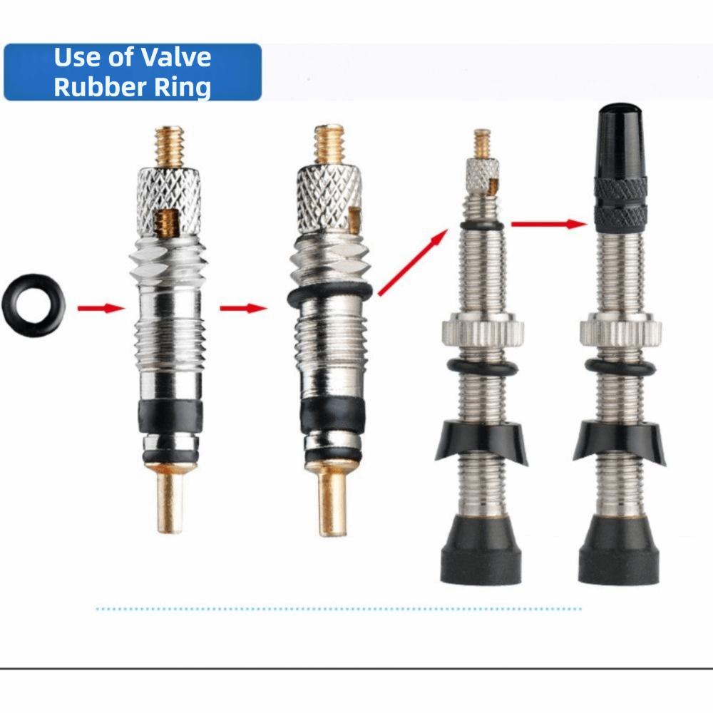 1/8Pcs with Wrench Cap Bicycle Valve Set Aluminum Zinc Zinc Alloy Tubeless Tire Valve  Bicycle Accessories