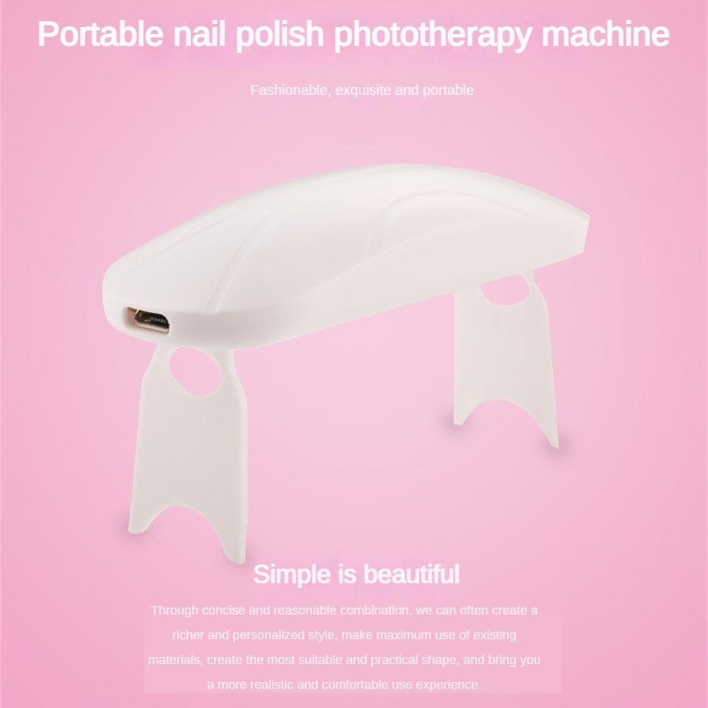 Мини-машина для сушки ногтей Микро УФ-светодиодная лампа Портативная USB-машина для отверждения геля для ногтей Складной лак для ногтей Быстросохнущее освещение 2 скорости