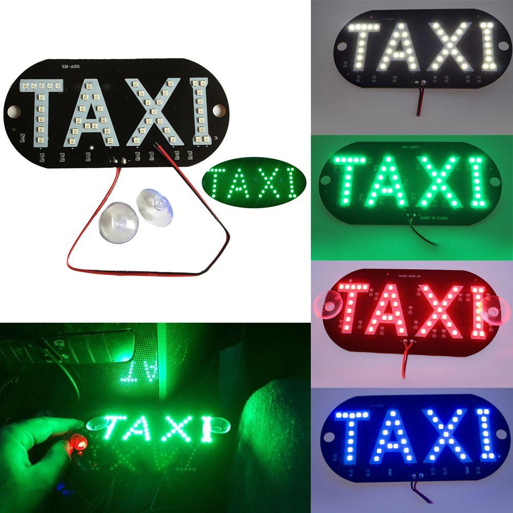 Colorful 12V Car Lamp Windscreen Cab Indicator Led Sign Bulbs Instrument Lights Taxi Light