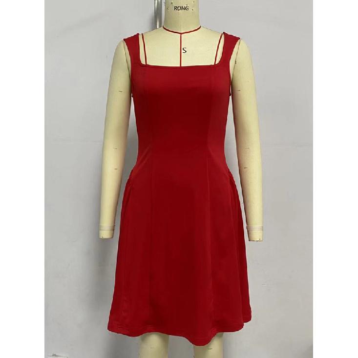 Модные однотонные вечерние мини-платья-комбинации с квадратным вырезом и открытой спиной, новинка 2025 года, элегантное клубное короткое плиссированное платье с высокой талией