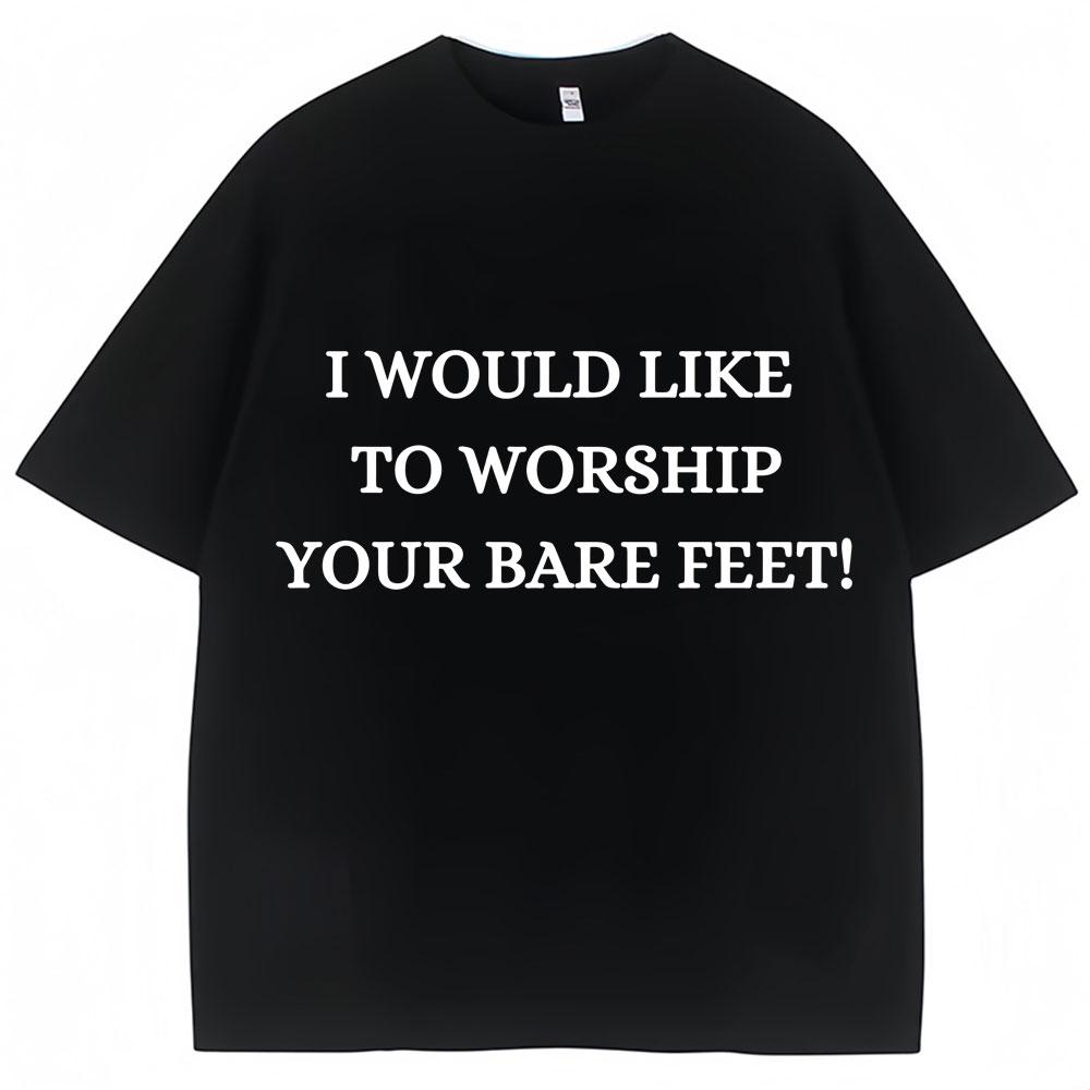 Man I Love Feet Graphic T Shirt Men Women Funny Meme Tee 2026 New Heavyweight Oversized Vintage Unisex Cotton Tshirt Clothing