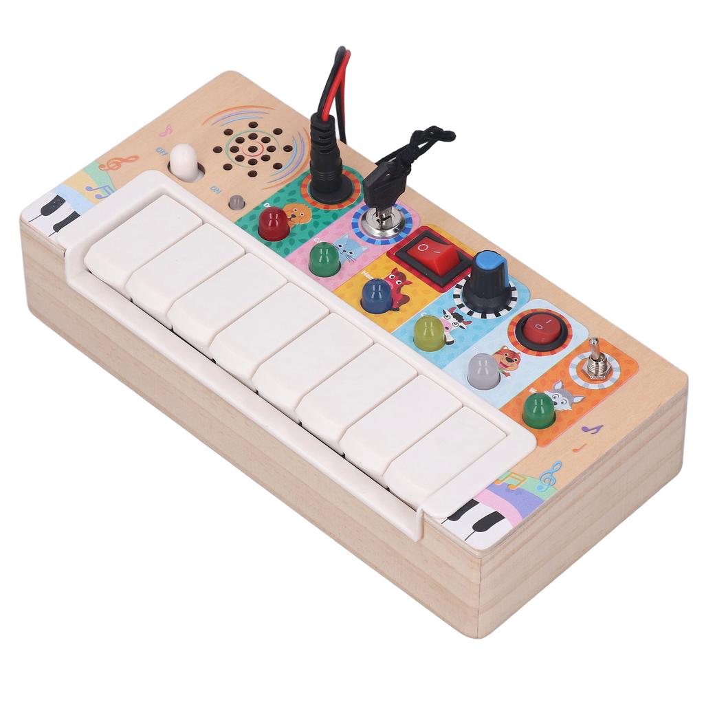 Детская сенсорная доска со светодиодной подсветкой, деревянная электронная доска для игрушек для детей старше 36 лет