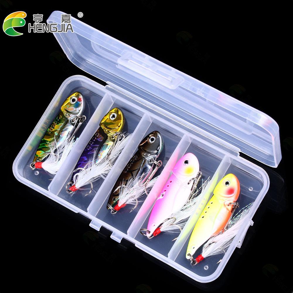 HENGJIA Рыболовные приманки, ложка для щуки, 5,5 см-11G-8 #, с тройным крючком, качающаяся металлическая жесткая приманка, тонущая приманка, рыболовные снасти