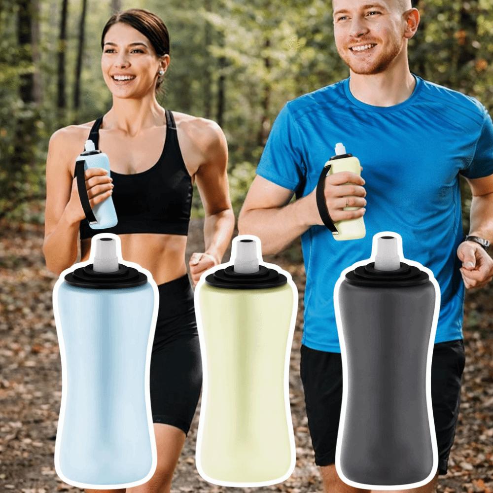 Food Grade Silicone Foldable Water Bottle Lightweight Travel Foldable Cup  Mountaineering