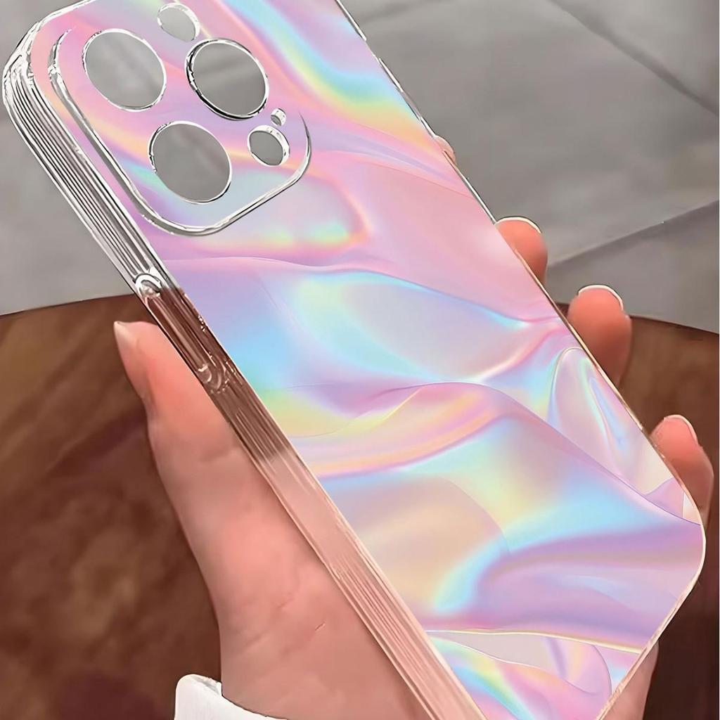Флуоресцентный противоударный прозрачный чехол для серии iPhone 14-17 Pro Max