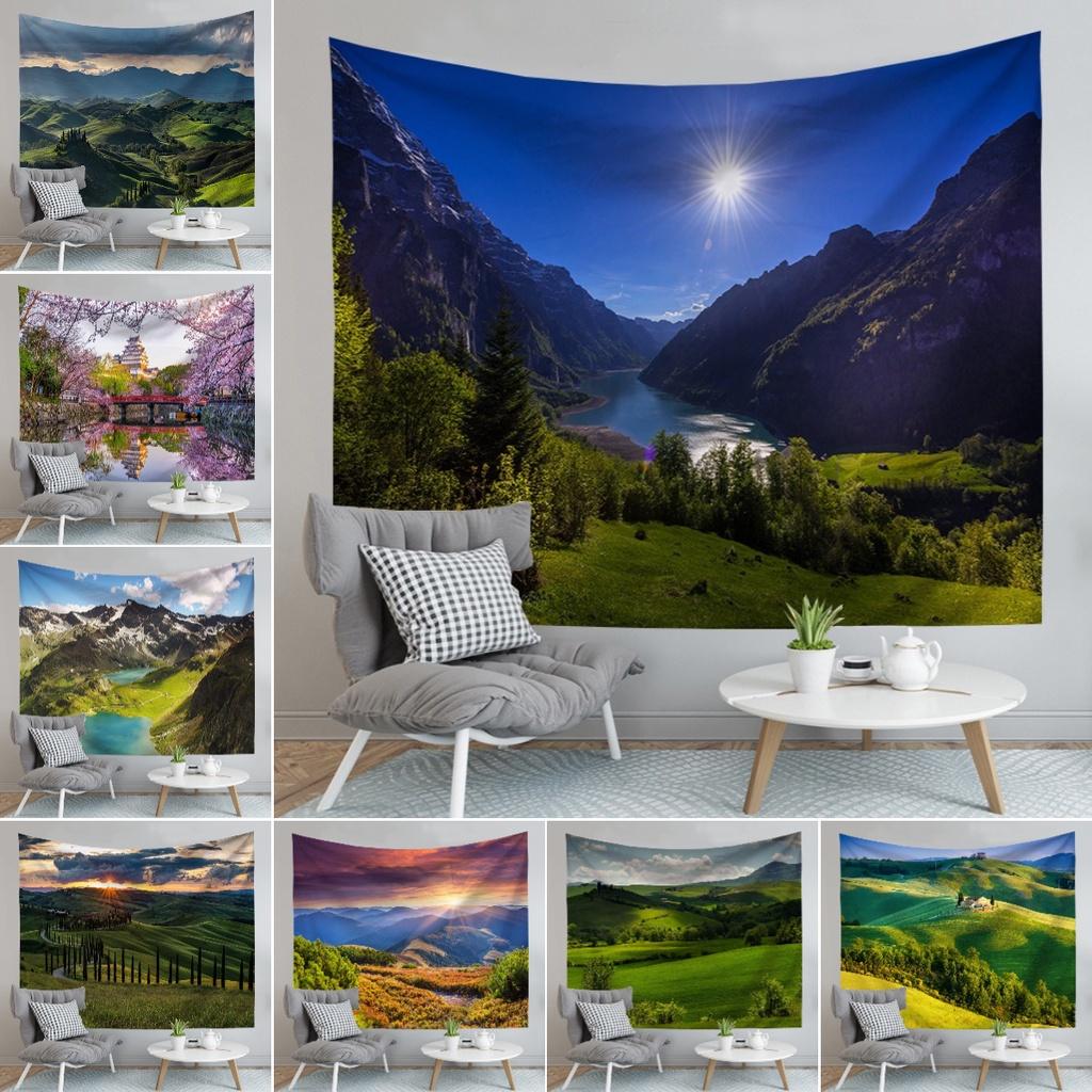 Digital Heat Transfer Tongjiamu Tapestry With Polyester Fiber Material For Home And Commercial Use