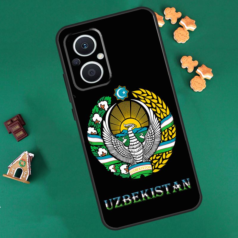 Чехол с флагом и гербом Узбекистана для OPPO Reno 8 7 Lite 14 13 12 11 F 10 Pro 8T Чехол для OPPO Find X8 X6 X5 X9 Pro Coque