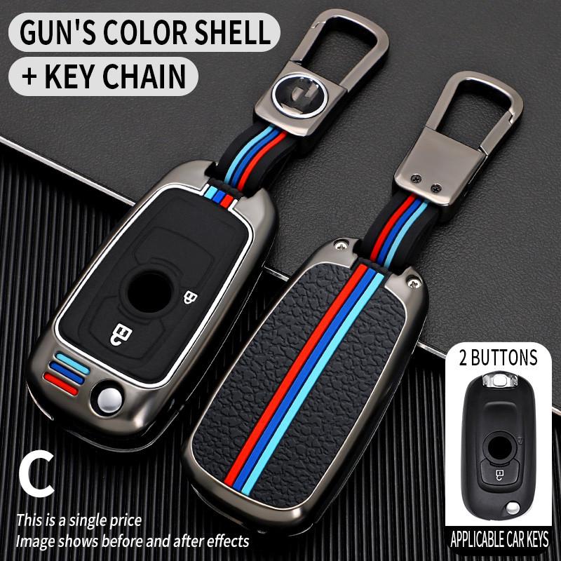 Car Key Cover for Opel Vauxhall Astra K Corsa E for Buick VERANO ENCORE GX GL6 Flip Key Case Holder Cover Accessories Keychain