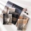 Новый осенне-зимний кашемировый клетчатый шарф, женский универсальный, атмосферный, высококлассный, зимний шарф, женская шаль