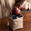 Print Teacup Drawstring Cloth Pouch Chinese Style Embroidered Handbag Teaware Storage Bag Travel