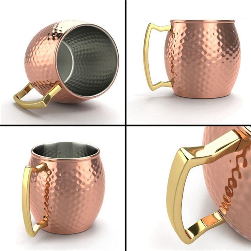 AEE4-Кружка для Moscow Mule из нержавеющей стали, коктейльная кружка, пивная кружка