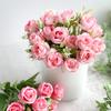 Artificial Flower Nice-looking Weather-resistant Exquisite Modern Simple Artificial Rain Rose for Lover