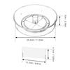 Transparent Storage Turntable with Removable Partitions PET Clear Rotating Turntable Organizing and Storage Boxes for Cabinets Pantry Refrigerator