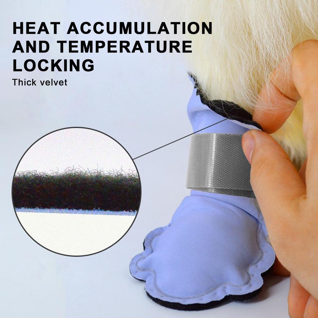 Dog Snow Boots Pet Warm Paw Protector Pet Non-Slip Boots For Small Medium And Large Dogs Winter Hiking Outdoor Walking Camping