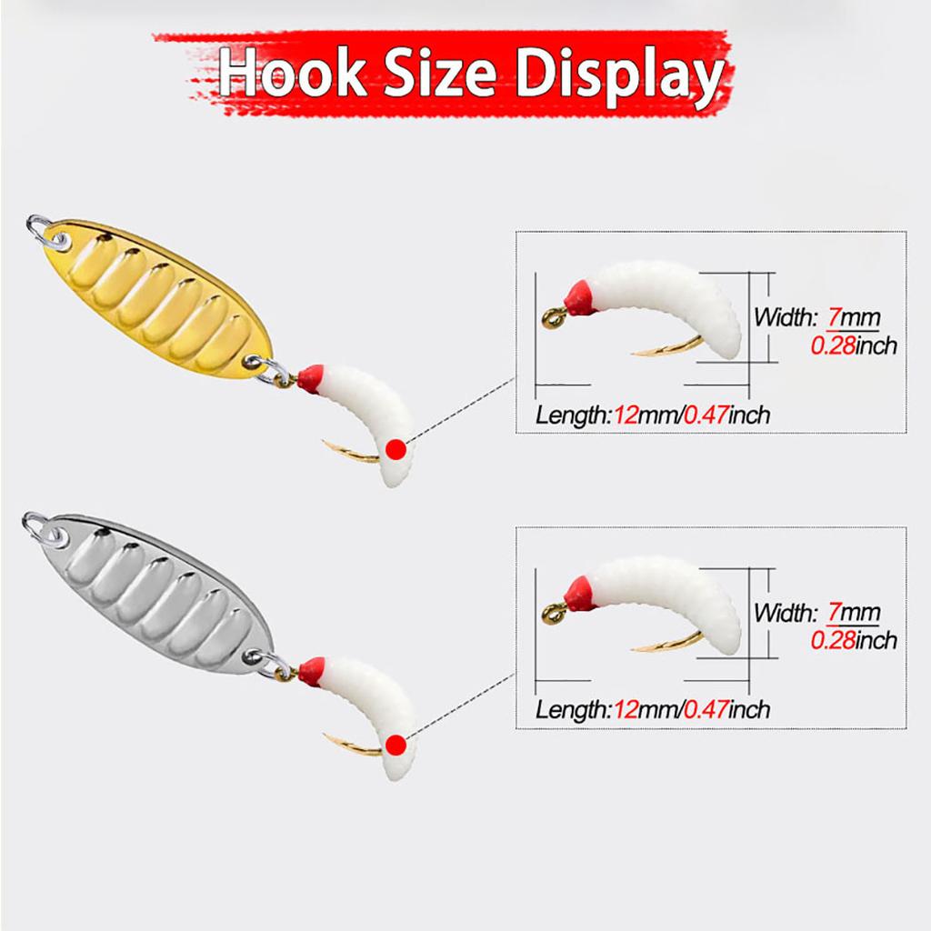 3Pcs Sequins Worm Bait Fly Fishing Accessories Bionics Bait With Rotating Sequins Fishing Goods Artificial Bait