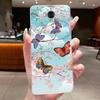 Phone Case For Huawei Y5 2017 / Y6 2017 / Honor Play 6 Funda Butterfly Bow Protective Casing Transparent Soft Silicone TPU Cover