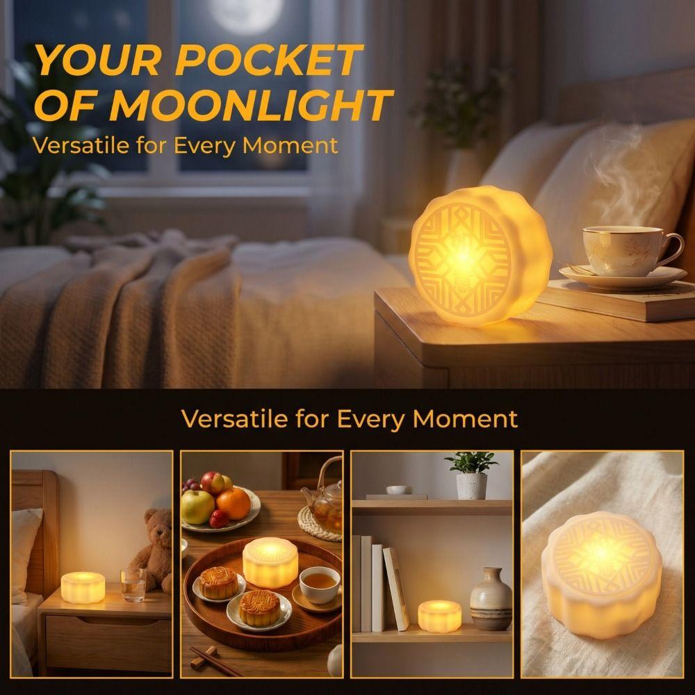 High-End Atmosphere Mooncake Night Light Luxury High-End Night Light Gift Night Light Home Decor