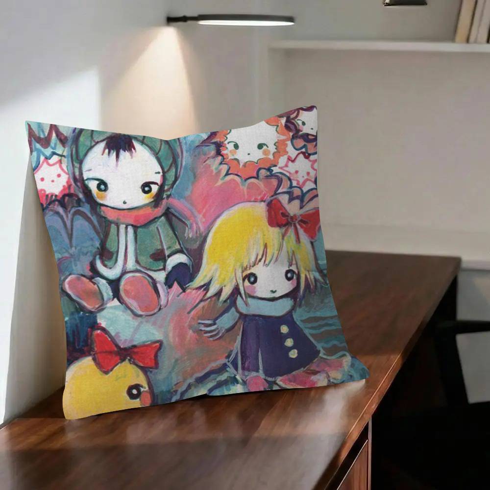 ANIME K-Kikuos Art Album Maple Design Cushion Cover Happy Autumn Harvest decor Holiday Decorati Pillow Cover