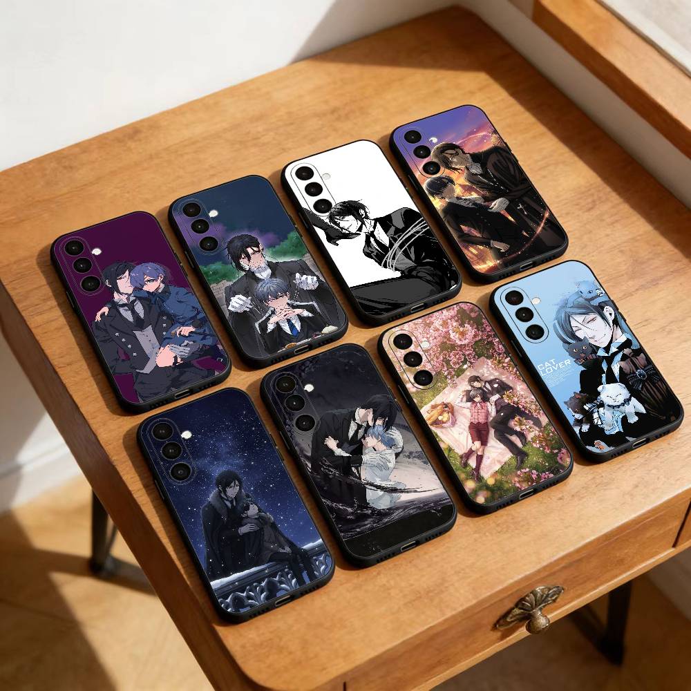 Черный Чехол Для Телефона С Аниме Себастьяном B-Butler Для Samsung Galaxy A91,80,73,72 ,71,53,52,32 ,31,22,21s,20,Мягкий Черный Чехол