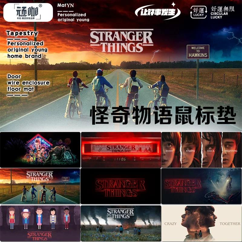 Новый Креативный Коврик для Мыши Большого Размера с Печатью High Definition, Коврик для Клавиатуры, Нескользящий и Устойчивый к Загрязнениям, Периферия Stranger Things