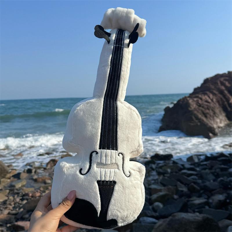 Плюшевая скрипка Забавные декоративные украшения Реалистичная кукла-скрипка Изысканная имитация Фигурка Плюшевые игрушки Подарок на день рождения ребенку