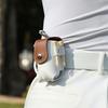 Mini Golf Ball Waist Bag Portable Faux Leather Golf Tees Holder Ball Storage