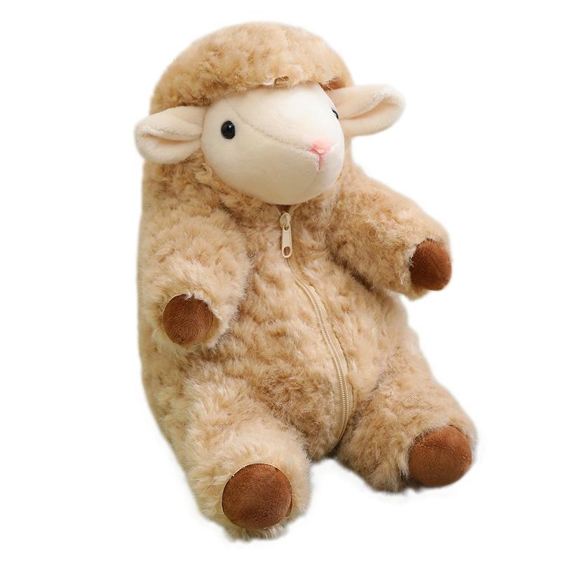 Cute Soft Sheep Plush Toys Stuffed Lamb Dolls Detachable Wool Home Decor Kids Birthday Gifts Plushie