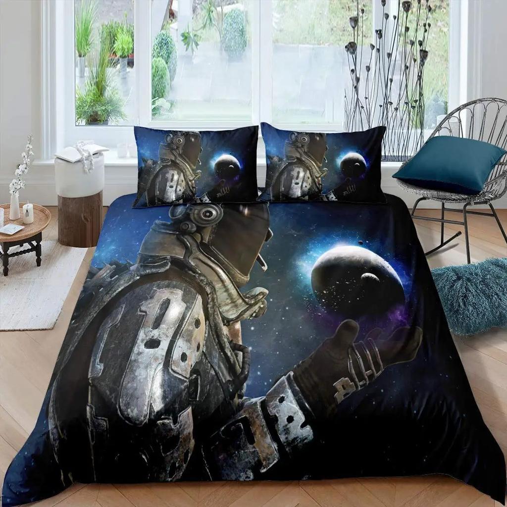 Комплект пододеяльника «Астронавт» Комплект постельного белья «Галактика Космос» с наволочкой Комплект из трех предметов
