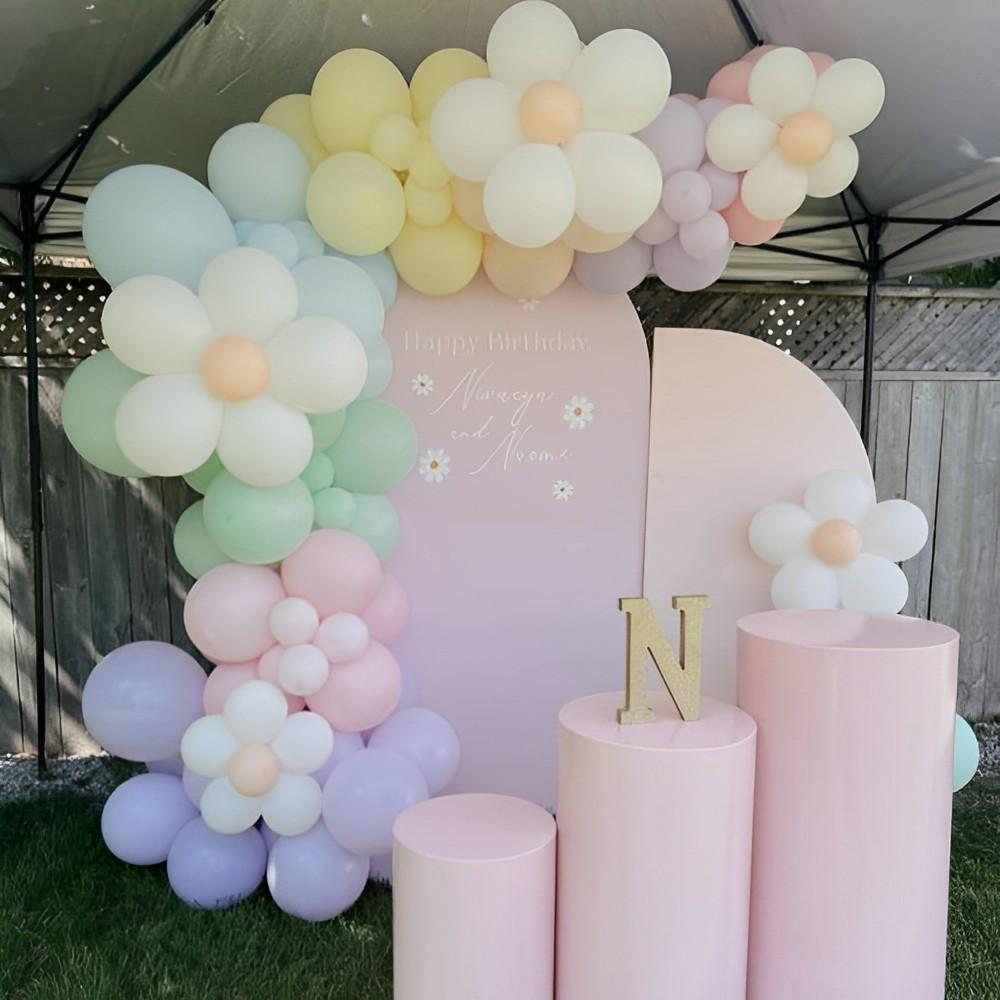 141Pcs Daisy Balloon Garland Arch Macaron Candy Colored Balloon Girls Princess Birthday Party Wedding Decor Baby Shower
