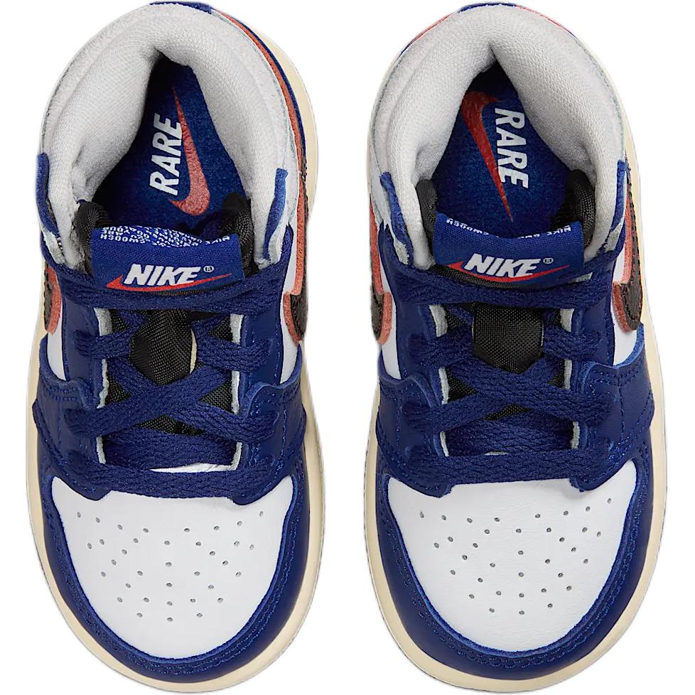 Air Jordan 1 Retro High OG Rare Air Leather Unisex White Black Neutral Grey Deep Royal Blue FD1413-100