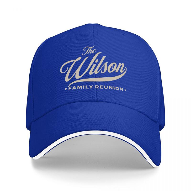 Классическая бейсболка Wilson Family Reunion Черная с Белой Отделкой Индивидуальный Дизайн для Взрослых и Фанатов