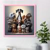 DIY Diamond Painting Dog Family Portrait Cross Stitch Kit Mosaic Art Diamond Painting Full Circle/Square Diamond Home Decoration