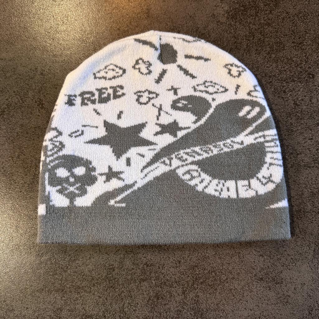 Halloween Ghost Skull Star Acrylic Wool Hat Trendsetting Design For Weather Cold