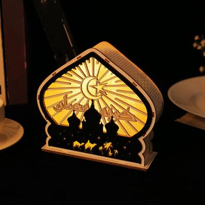 Украшение стола Рамадан, Ид, поделки, ночник, домашний декор, деревянная лампа для дома, жизни