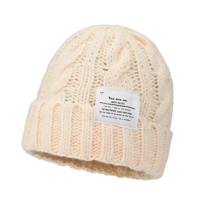 Женская эластичная шапка-бини, зимняя шапка-череп, мягкий повседневный головной убор, универсальная мода, удобная теплая шапка