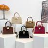 Fashionable Color Block Small Square Bag For Women With Zipper Closure Ideal For Everyday