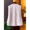 Vintage Style Jacquard Vest Sleeveless Retro Buckle Embroidered Backless Short Waistcoat for Women Casual Streetwear Party Layering Outfit Retro