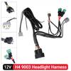 Car LED H4 9003 Headlight Relay Wire Harness 12V 80A Dual High Low Beam Headlight H4 Relay Wiring Kit Cable Accessories