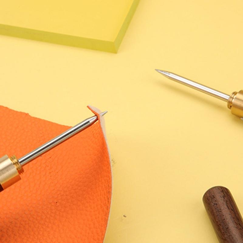 Leather Punching Awl Tool with Protective Lid Leather Craft Punching Awl Tool For Craft Lover And Professional Tailors