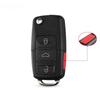 3+ 1 Panic 4 Buttons Flip Remote Key Shell Fit for VW Touareg Switchblade Flip Case Fob