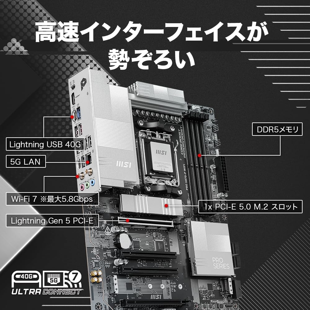 MSI PRO WIFI X870 Chipset ATX Motherboard MB6591 X870-P