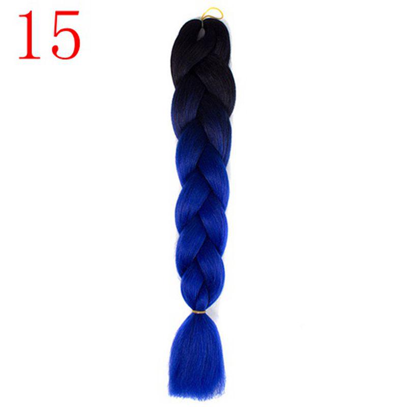 Ombre Hair Jumbo Braids Волосы Синтетические наращивания волос для женщин Розовый Красный Синий 102 Доступных цвета