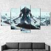 5Pcs Viking Warrior War Battle 5 Piece Canvas Print Poster Wall Art Decor Paintings Modern Pictures No Framed 5 Pieces HD Print