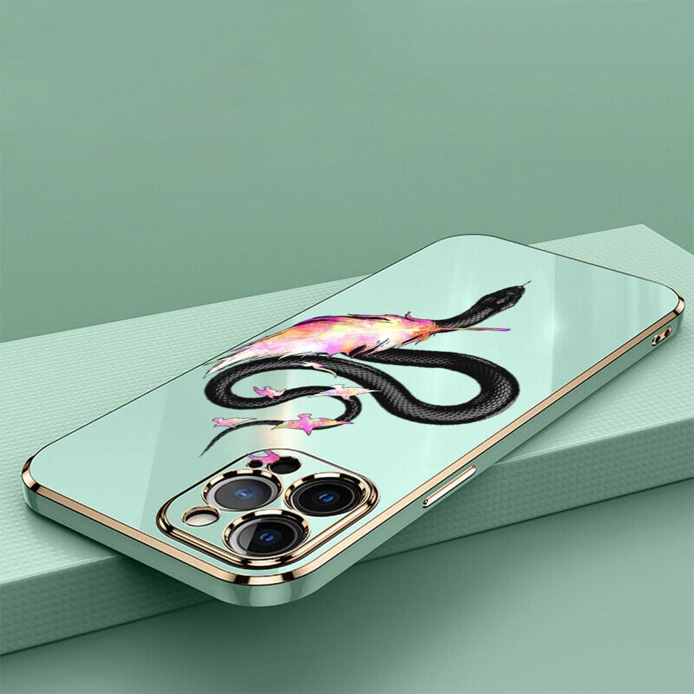 N77 бабочка, черное золото, змеиное покрытие, мягкие чехлы для телефонов из ТПУ для Xiaomi 14 Poco M5s X5 Redmi 13C 12C 8 Note 12 10 11 13 Pro Plus, противоударный чехол