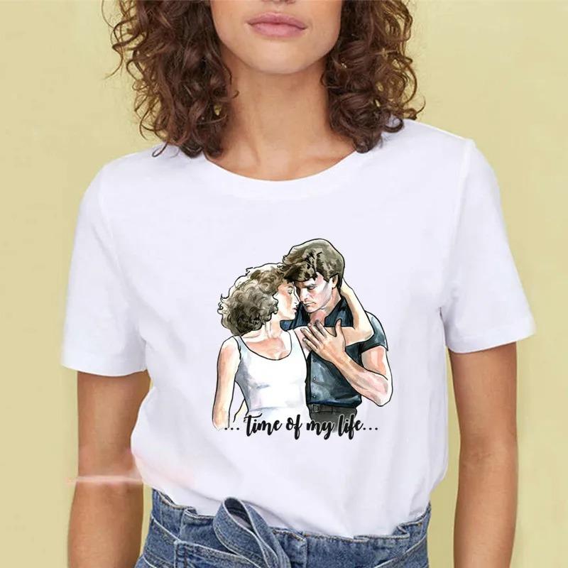 Dirty Dancing White Fashion Women TShirts Harajuku Kawaii Clothes Short Sleeve Summer Tees Casual Korean FeUnisex Tops ONeck