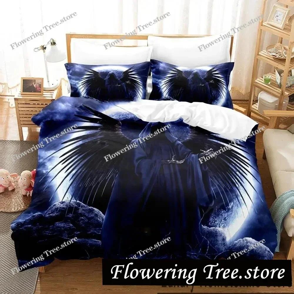 3D Print Dark Grim Reaper  Bedding Set Boys Girls Twin Queen King Size Duvet Cover Pillowcase Bed boys Adult Home Textileextile0