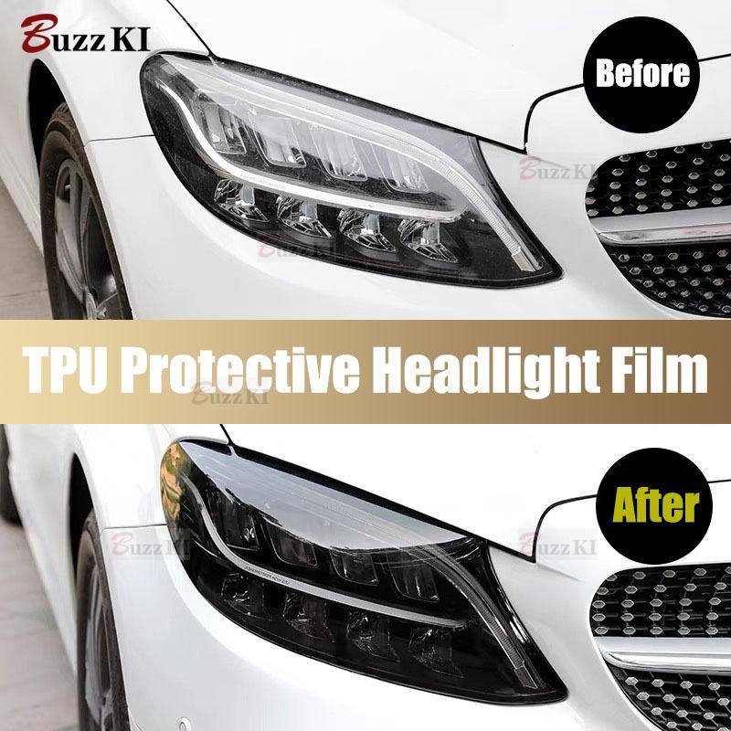 2 Pcs Car Headlight Protective Anti Scratch Film Transparent Black TPU Sticker For Honda HRV 2016 2017 2018 2019 2020 Accessory