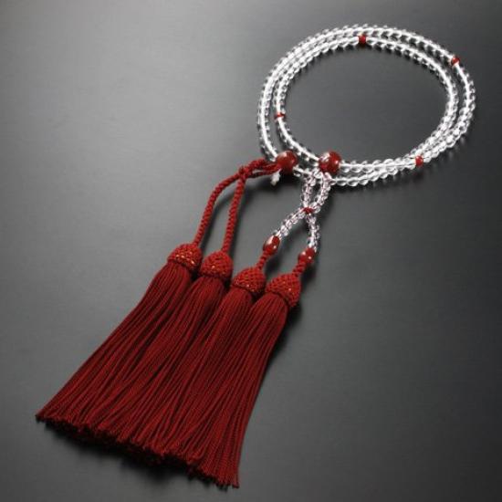 Киотский буддийский алтарь четки хаяси дзёдо синсю восьмого размера подлинный хрустальный агат сумка для официальной церемонии четки киотский молитвенный (Для женщин)