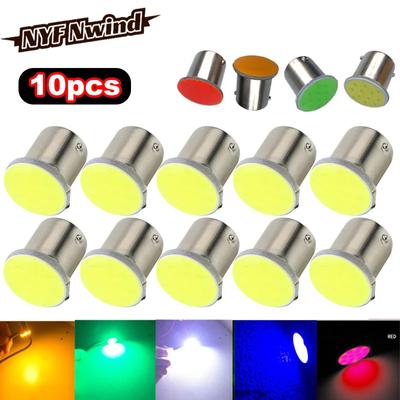 10X 12 В 24 В автомобильные светодиодные сигнальные лампы 5 цветов 1156 Ba15S COB 12SMD P21W супер яркий мотоциклетный фонарь поворота стоп-сигнала